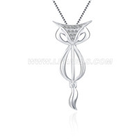 Fashion 925 sterling silver fox locket pendant