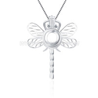 Latest 925 sterling silver dragonfly locket pendant