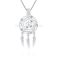 Newest 925 sterling silver Dream catcher locket pendent