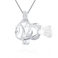 New design 925 sterling silver Clownfish cage pendant