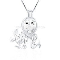 New design 925 sterling silver Octopus cage pendant