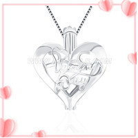 Love design 925 sterling silver Valentine's Day cage pendant