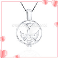 925 sterling silver Cross Red wine glasses cage pendant