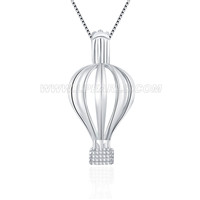 Latest 925 sterling silver hot-air balloon cage pendant