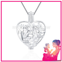 Latest 925 sterling silver Happy Mother's day cage pendant