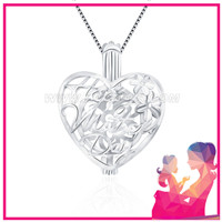 Elegant 925 sterling silver Mother's day cage pendant