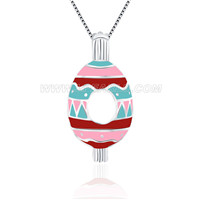 Popular 925 sterling silver Easter colorful egg cage pendant