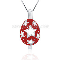 Easter 925 sterling silver egg cage pendant