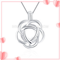 S925 sterling silver 14mm pearl rose cage pendant for women