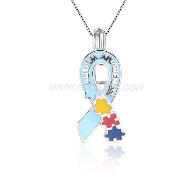 Sterling Silver Autism Awareness Puzzle Heart Charm...