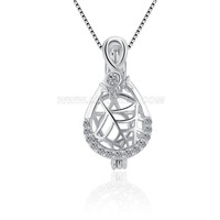 925 sterling silver spider web cage pendant for women