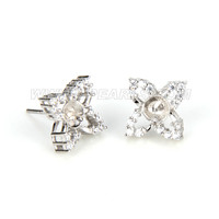 925 sterling silver flower pearl earrings fitting for women