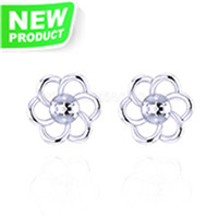 925 Sterling silver bloom pearl stud earring settings for women
