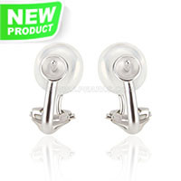 925 sterling silver pearl ear clip earrings fittings for women
