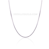 925 Sterling silver box chain with lobster clasp 0.6mm 0.8mm