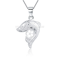 925 sterling silver pearl common carp pendant setting