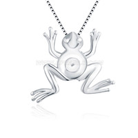 S925 sterling silver pearl frog necklace pendant fitting