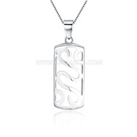 S925 sterling silver long pearl necklace pendant fitting