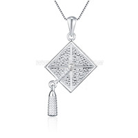 925 sterling silver pearl mortarboard necklace pendant fitting