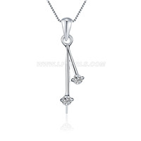 925 sterling silver dangling pearl pendant necklace accessory