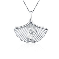 925 sterling silver pearl fan necklace pendant setting