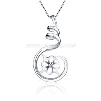 S925 sterling silver pearl twist necklace pendant fitting