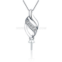 Beautiful elegant 925 sterling silver pendant mounting