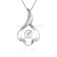 Elegant women 925 sterling silver necklace pendant fitting