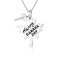 S925 sterling silver pearl Canada Map pendant fitting