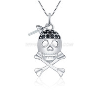 Special 925 silver Halloween skull necklace pendant setting