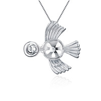 925 sterling silver little bird women necklace pendant fitting