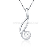 S925 sterling silver pearl pendant mounting for women