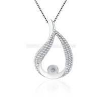 elegant women 925 sterling silver waterdrop pearl pendant fittin