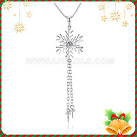 women 925 sterling silver CZ snowflake two pearls pendant fittin