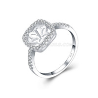 wholesale 925 sterling silver pearl with zircons rings accessory