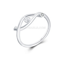 S925 sterling silver twist pearl ring setting for women