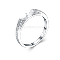 Simple design 925 Sterling silver pearl rings fitting