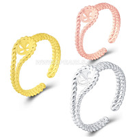 wholesale 925 sterling silver adjustable pearl rings accessory