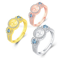 Beautiful 925 sterling silver adjustable pearl rings accessory