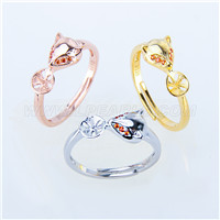 Latest 925 sterling silver Fox adjustable rings accessory
