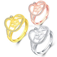 925 sterling silver adjustable women pearl rings accessory