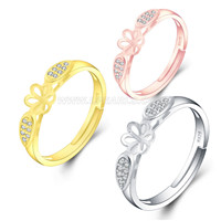 925 sterling silver adjustable women pearl rings accessory