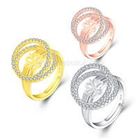 In style 925 sterling silver simple adjustable rings accessory