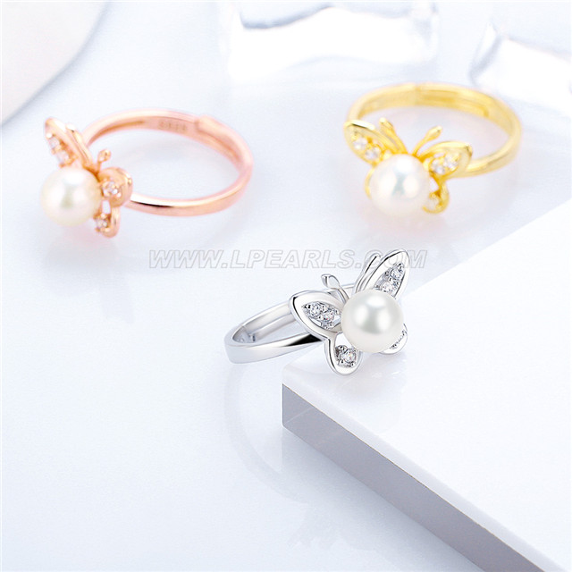 Adjustable 925 sterling silver adjustable rings accessory LP pearl ...