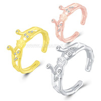 925 sterling silver CZ pearl rings setting for women