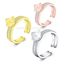 S925 sterling silver adjustable pearl rings fitting for women