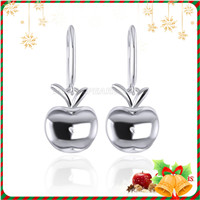925 sterling silver Christmas Apple pearl earring mounting
