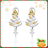 925 sterling silver Christmas Tree pearl women earring fitting