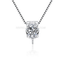 925 sterling silver CZ snowflake pearl pendant setting