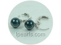 7.5-8mm black akoya pearls hoop earrings wholesale